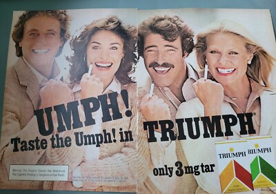 1981 Triumph Cigarettes Two Page Vintage Ad