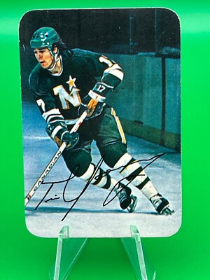 #ad #ad 1977 Topps NHL Hockey Glossy Insert #22 Tim young Minnesota North Start EX $1.24