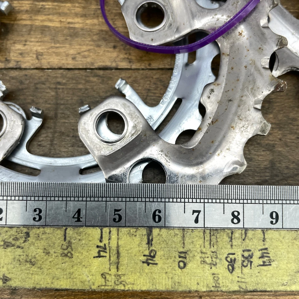 Vintage Shimano STX-RC Chainring Set 95 BCD Smoke 3 STXRC Triple A4 - Image 4 of 4