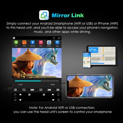 9.7"For Ford Transit Tourneo Courier 2013-2021 Android Auto Navigation Car Stereo - Picture 14 of 24
