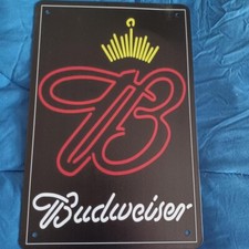 8"X12" Metal Sign Man Cave Garage Bar Gas Station Kitchen Bath Office Budweiser