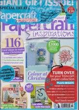 PAPER CRAFT INSPIRATION MAGAZINE XMAS 2017,W/19 FESTIVE PAPER DESIGNS, NO STAMPS