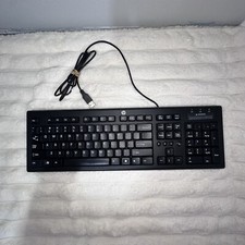 HP Wired Standard USB Desktop Keyboard Black UNTESTED / FOR PARTS