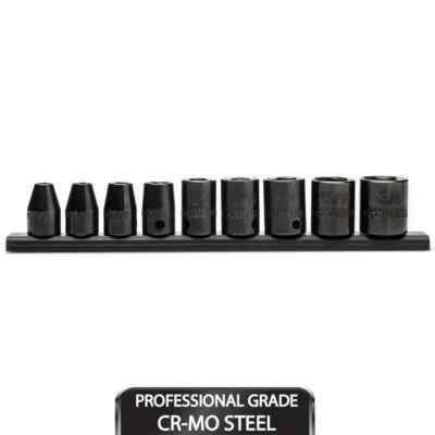 #ad Husky 3 8 in. Drive Standard SAE 6 Point Impact Socket Set 9 Piece $17.99