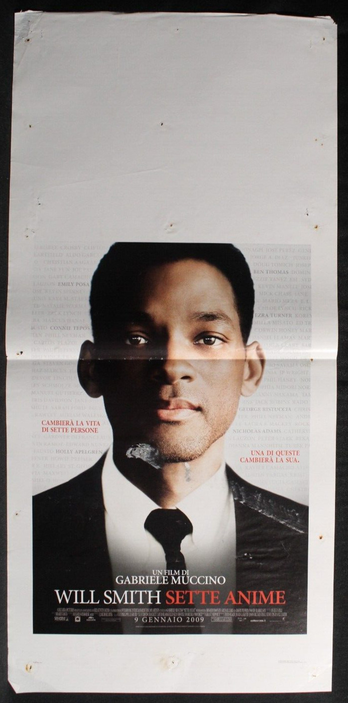 Locandina originale film Sette anime (2008) - Regia di Gabriele Muccino