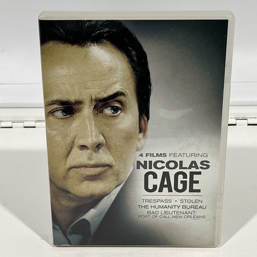 Nicolas Cage 4 Films DVD | Trespass Stolen Humanity Bureau Bad ...