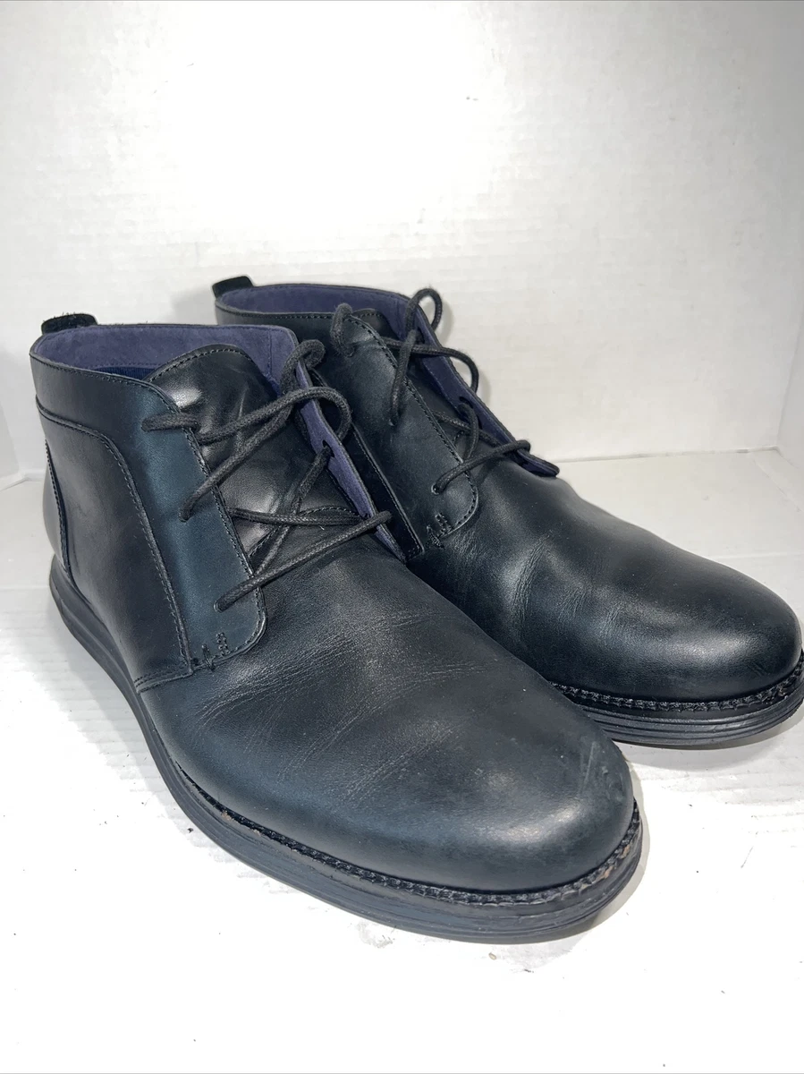 Mens Cole Haan Original Grand Chukka Black Size 11.5M Leather Boot