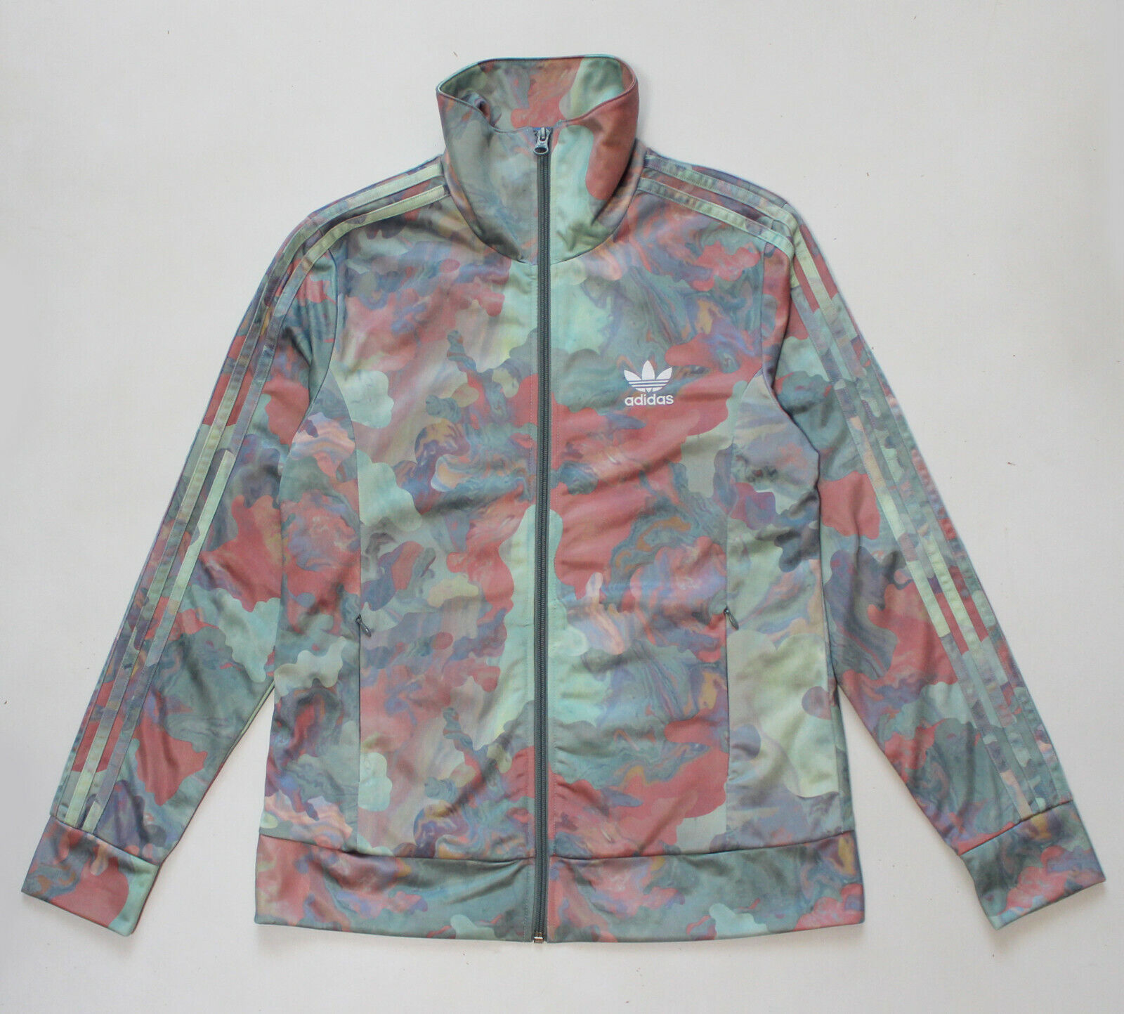 Women's Adidas Originals Europa Track Top Jacket Pastel Camo (size UK14 /  M-L)