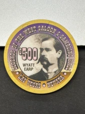 (SHARP) $500 LEGENDS OF THE WEST SALOON CASINO POKER CHIPS (WYATT EARP)
