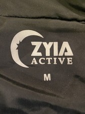 ZYIA Active Black Lined Jacket w/ Drawstrings Removable Hood Women's Size Medium