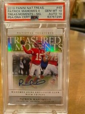 2019 National Treasures Moments Patrick Mahomes II auto 10/10 PSA 10 DNA 10 #49