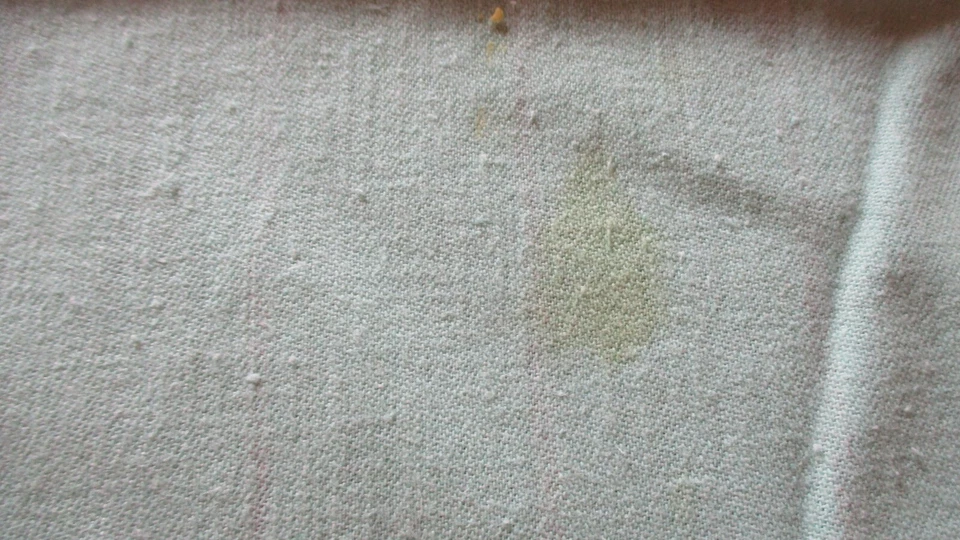 Service de table N°74 nappe 154 x 216 cm +12 serviettes monogramme CC coton vert - Photo 2/4