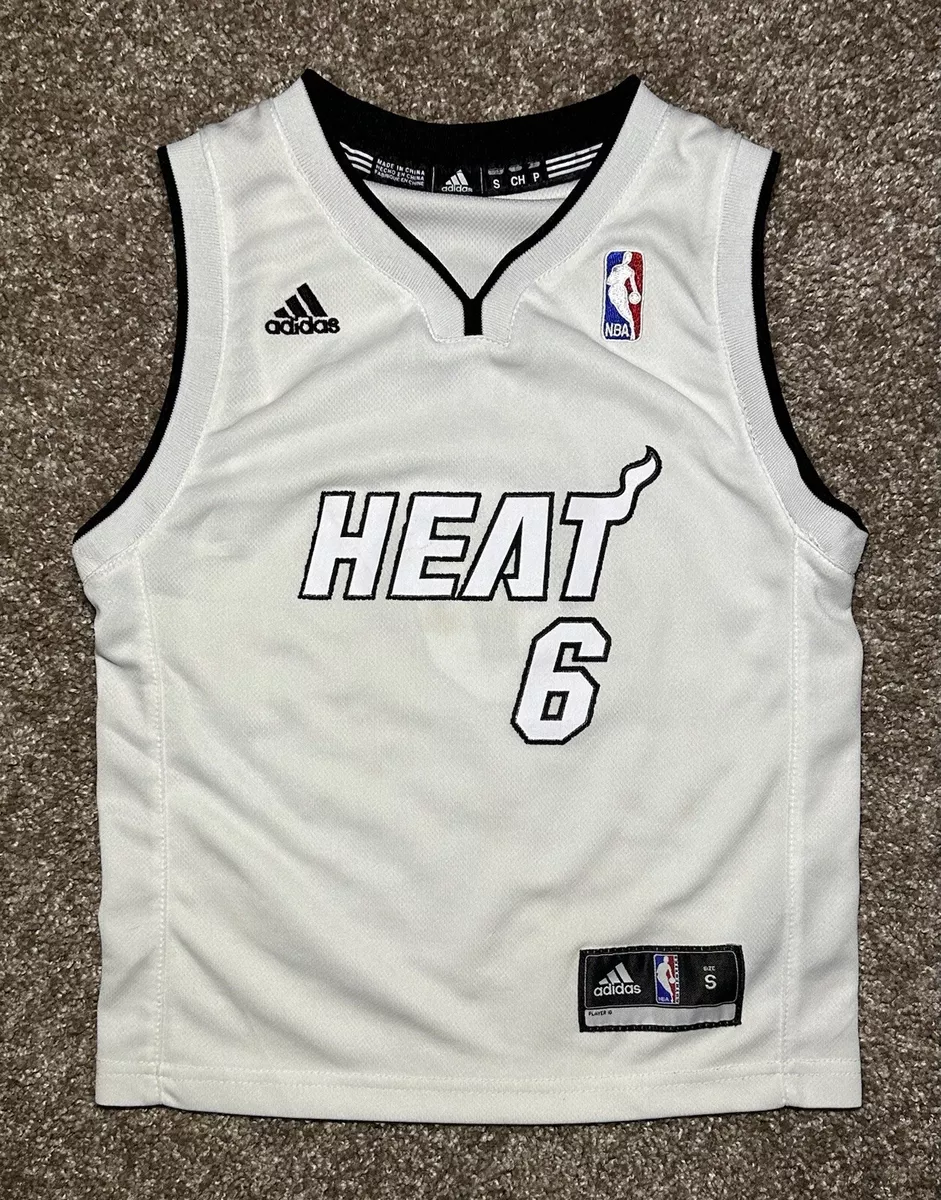 Adidas Miami Heat Lebron James White Hot Jersey