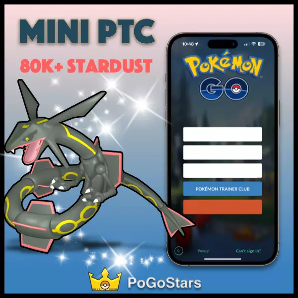 Pokémon Go - Shiny Rayquaza - P T”C have 80k stradust - Available