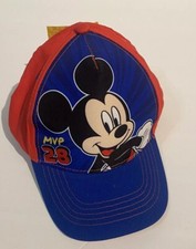 Mickey Mouse Hat Cap Kids Red Blue Adjustable Snapback Baseball Disney MVP28