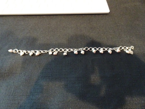 # 470--STERLING SILVER PUFF HEART ANKLET-925