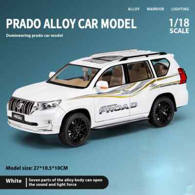 1:18 Toyota Land Cruiser PRADO Off Road SUV Vehicle Alloy Diecast
