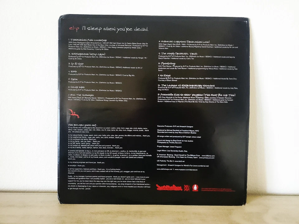 El-P - I'll Sleep When You're Dead (2xLP) ORIGINAL 1ST PRESSING - Image 2 of 4