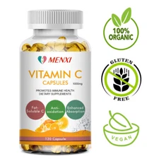 1000mg Vitamin C Anti-Aging Whitening & Sunscreen,Anti-oxidation,Heal Wounds 120