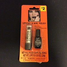 Black Lipstick and Nail Polish for Halloween Costume