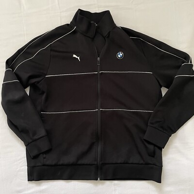 Puma BMW Motorsport Men Track Jacket 2XL  Black Full Zip M Power Fans German Car