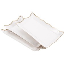  4 Pcs Party Trays Cake Serving Plate Disposable Platters Cardboard