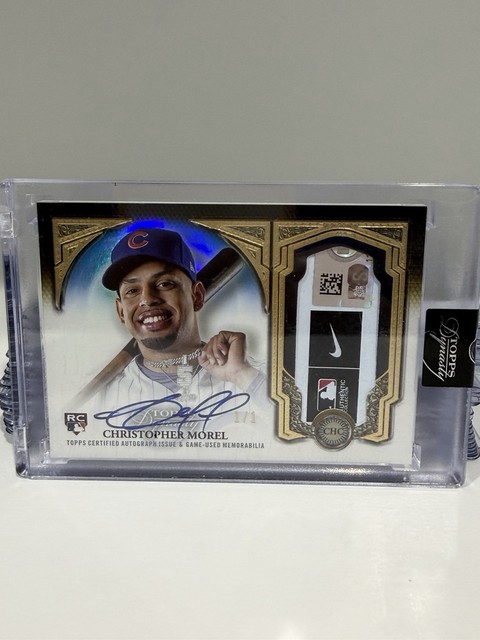 2023 Topps Dynasty Christopher Morel Rookie Cubs 1/1 Rookie Patch Autograph