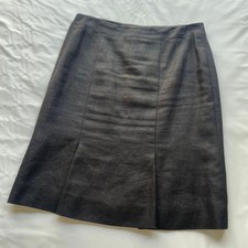 Chanel 05C Linen Cashmere Skirt Black Made in France