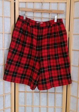 Pendleton Womens Vintage Wallace Tartan Wool Lined Walking Shorts Size 12
