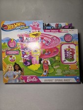 2025 Hot Wheels Racer Verse BARBIE Spiral Race w Brooklyn  Malibu Damaged Box