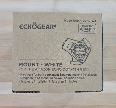 Echo Gear Wall Mount For Amazon Echo Dot 4th Gen - Model EGMA-EDM2-W2 - NIB