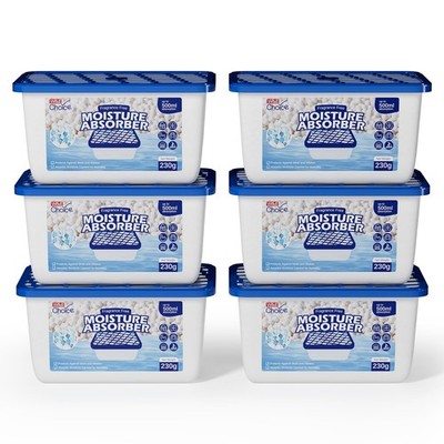 6 Pack Moisture Absorbers, Portable Humidity Absorber Boxes, Fragrance Free