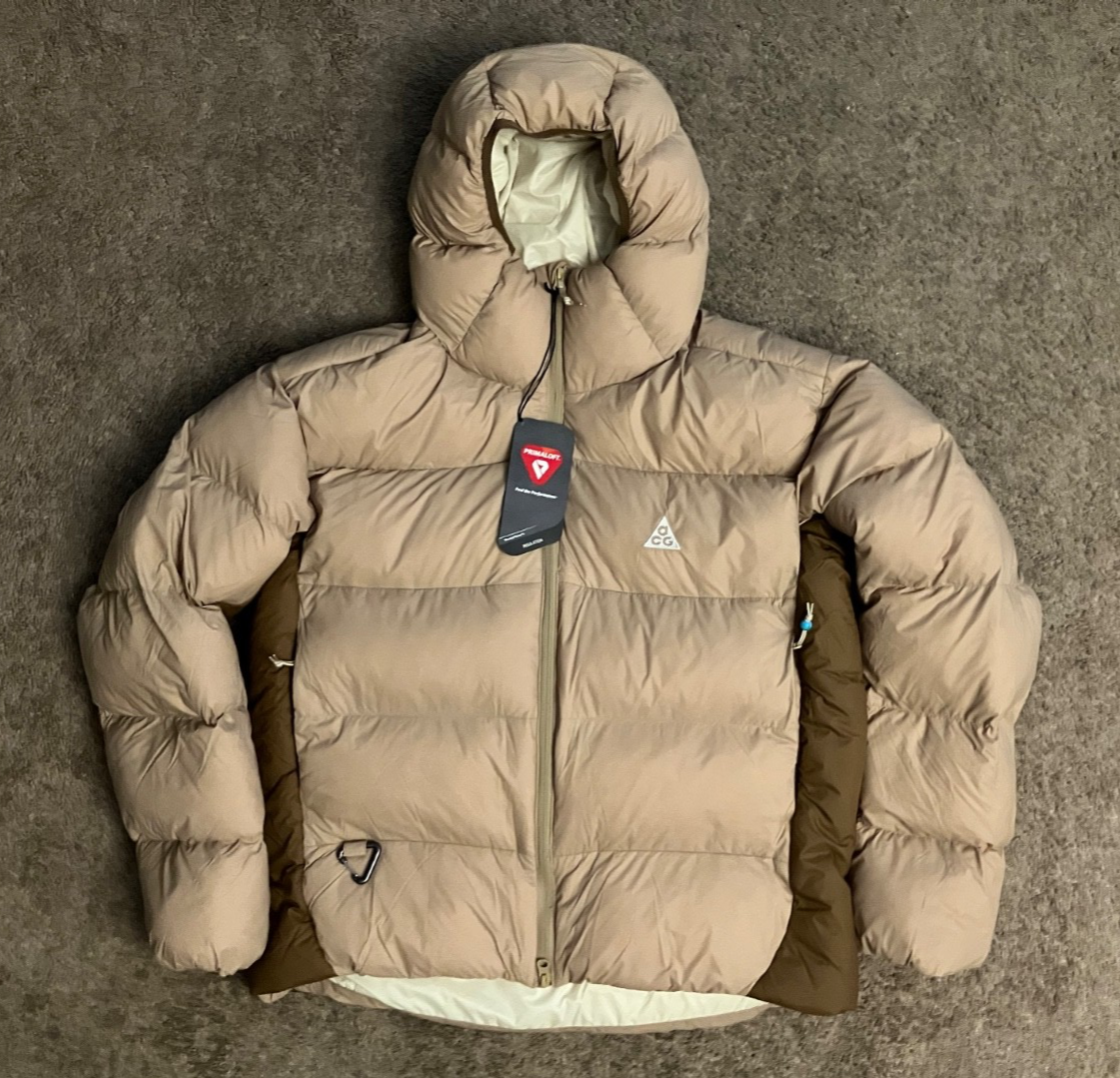 NWT Nike ACG Lunar Lake Puffer Jacket Brown Beige FV8909-297 Men's