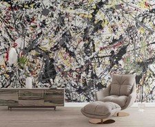 3D Jackson Pollock Oil Painting Wallpaper Wall Murals Removable Wallpaper 7