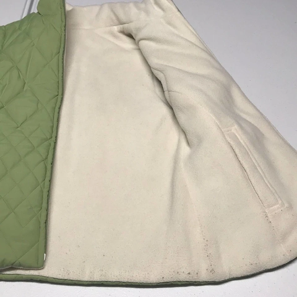 IZOD Women’s XS Lime Green Puffy Vest - REVERSIBLE - Image 4 of 4