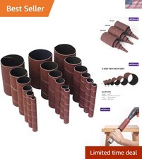 18 Pack Spindle Sander Sleeves, Sanding Sleeves for Oscillating Sander, 80 15...