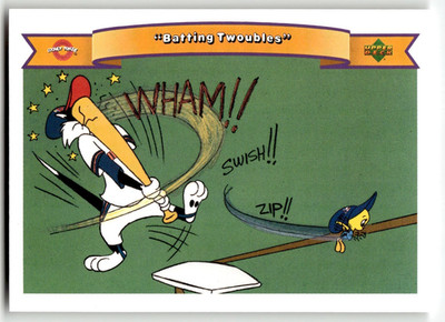 1991 Comic Ball 2 Looney Tunes Baseball Card #81 Batting Twoubles Sylvester Cat