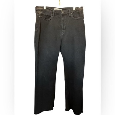 Womens Hudson Jeans Barbara BLK Black Jeans/Raw Hem   Size 33   Raw Hem