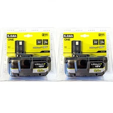 2X FOR RYOBI P108 One 18V 5.0 Ah Lithium-Ion HIGH PERFORMANCE Battery PBP004 NEW