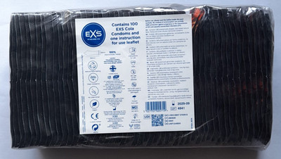 EXS Cola Kondome 100er Pack Grosspackung MHD 2029 + 10x Marken-Mix GRATIS OVP