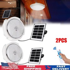 Solar Panel Powered Light Pendant Ceiling Lamp Indoor Outdoor Garden Shed Barn