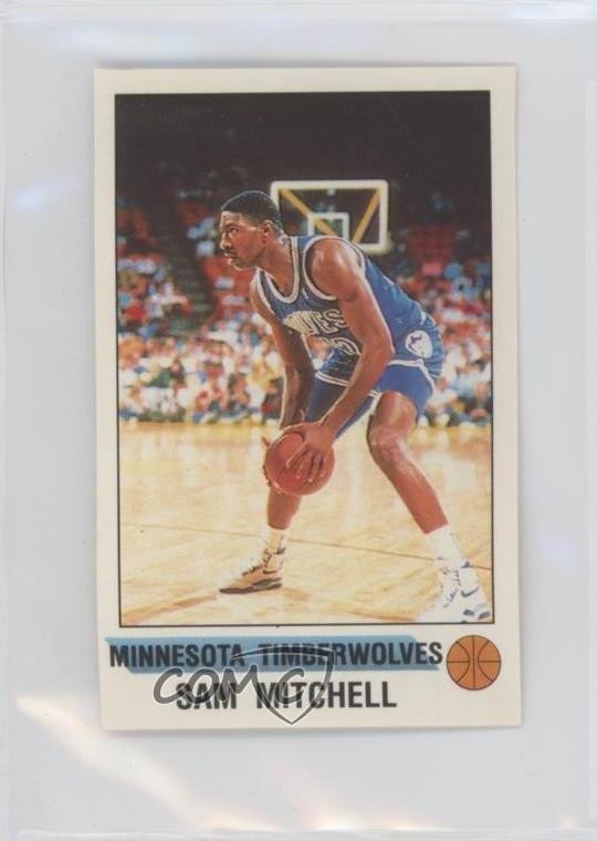 1990-91 Panini Album Stickers Sam Mitchell #76 Rookie RC 6x6