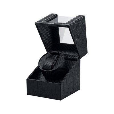 Automatic Japanese Motor Ultra Quiet Watch Winder Single Black Crocodile Pattern