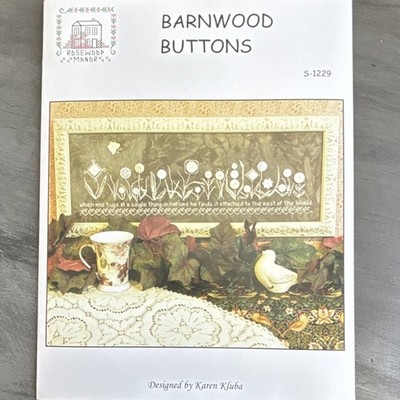 Rosewood Manor Barnwood Buttons Hand Embroidery Kit Pattern S-1229