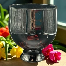 Signed John Bingham Studio Art Glass Hand Blown Fluted Amethyst Vase Vintage MCM