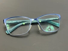 Escada Eyeglasses FRAMES ONLY VES 960 COL. 8GAM, 55-16-135, Blue, Italy