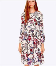Tory Burchâ100% silk London floral midi dress | Size: 00 | NWT