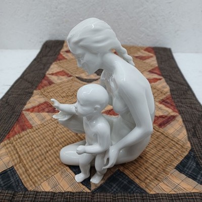 Vintage Royal Dux ''Mother Holding Child'' by G. Bochmann 1972 west germany