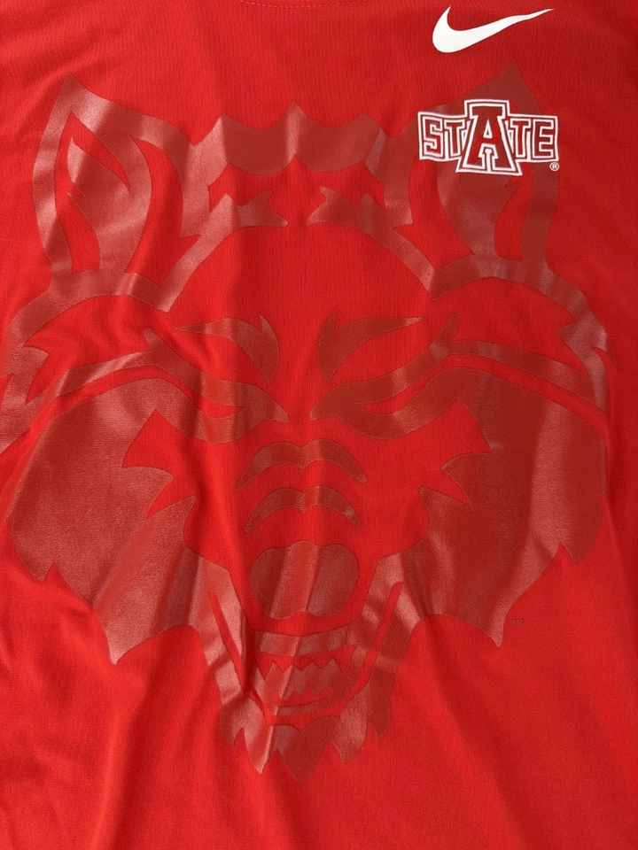 Nike Arkansas state Red Wolves Legend Short Sleeve T-Shirt New Size Large L Red - Image 4 of 4