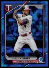 CARLOS CORREA 2024 BOWMAN CHROME SAPPHIRE MINNESOTA TWINS #53